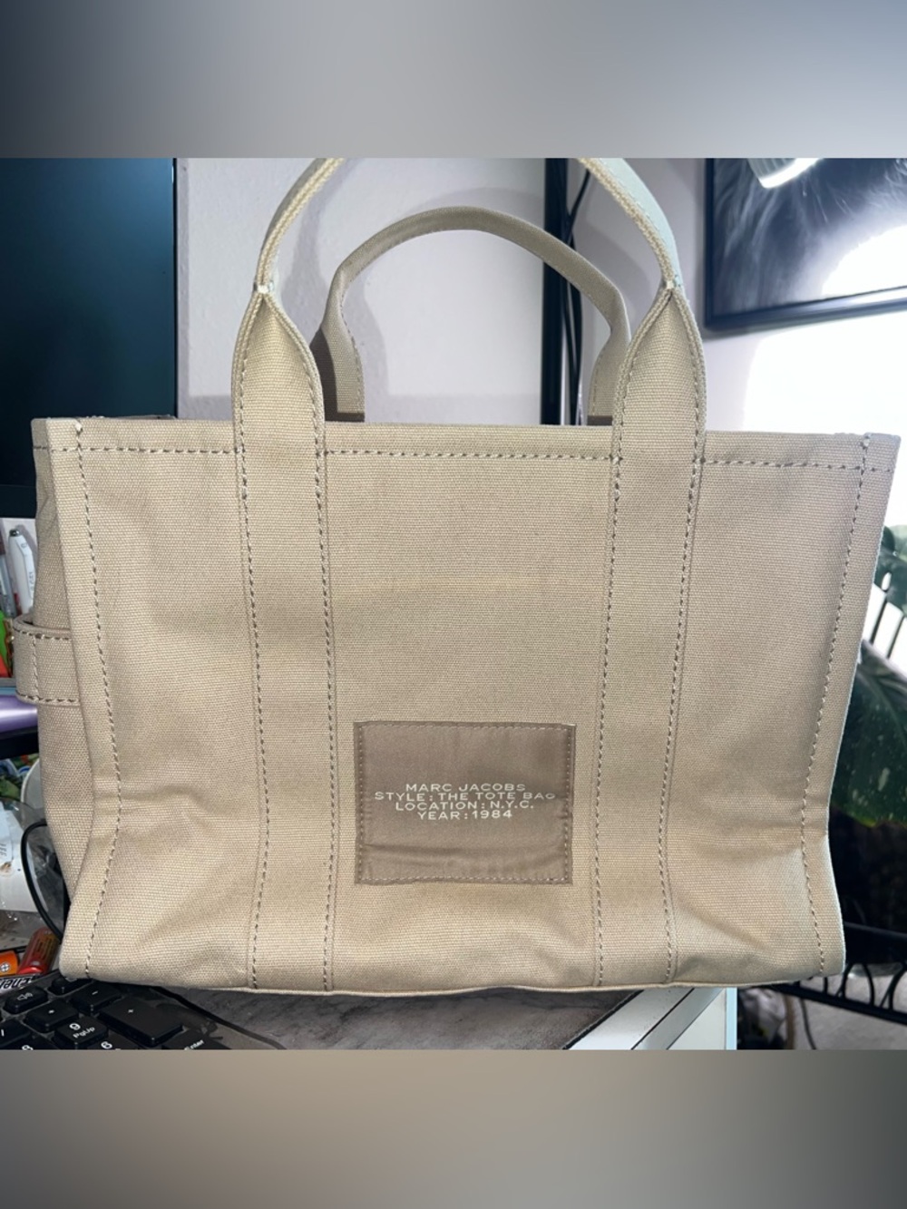 Marc Jacobs Beige Canvas 'The Tote Bag' Tote - Picture 2 of 5